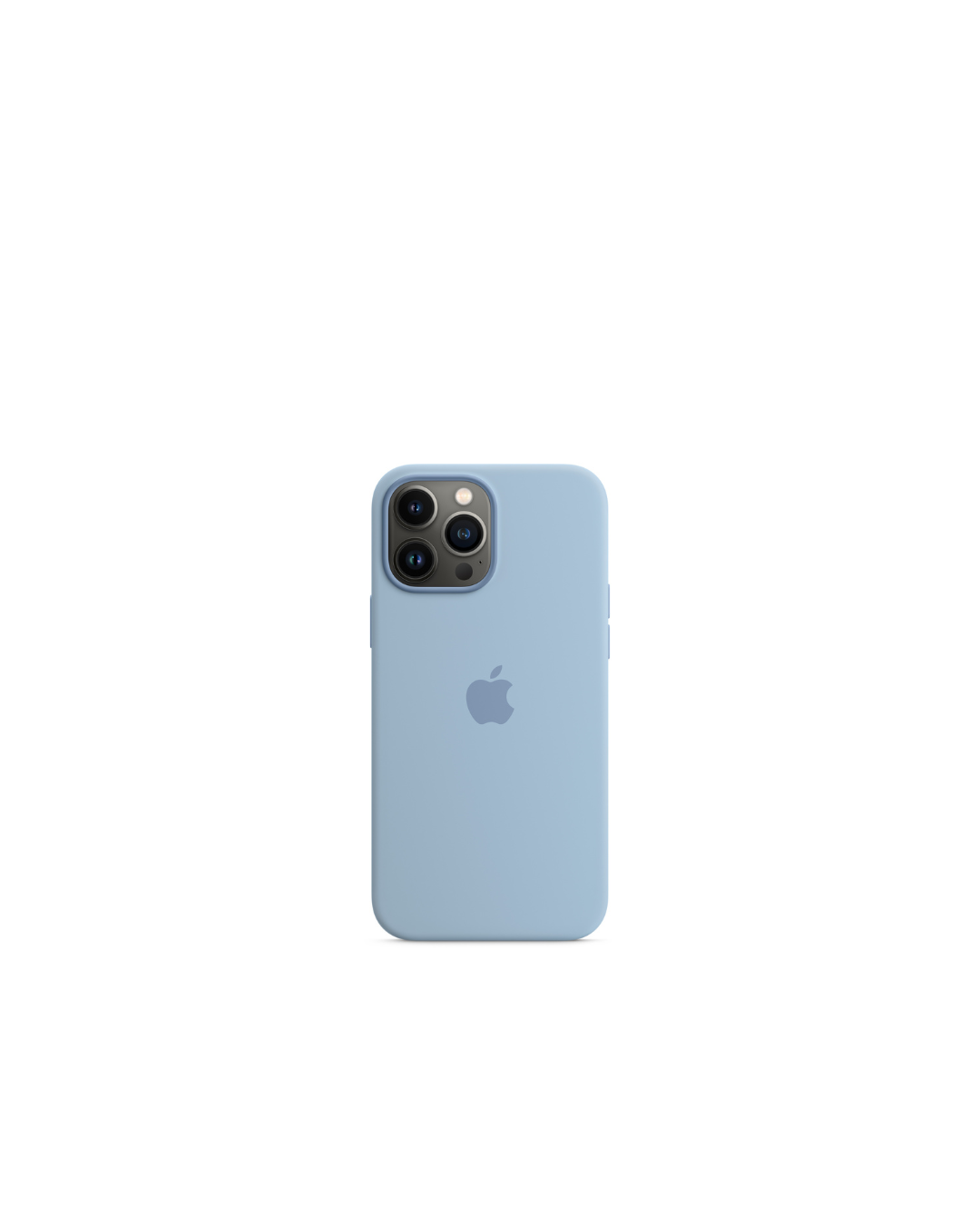 Apple iPhone 13 saving Pro Max Silicone Case Blue Fog