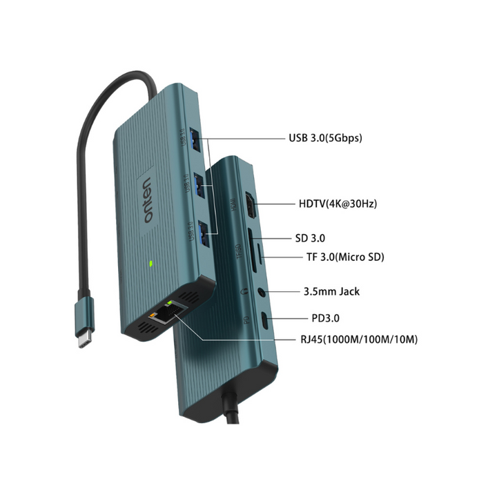 Onten 9 in 1 USBC MultiFunction Docking Station Price in Kenya is KSH
