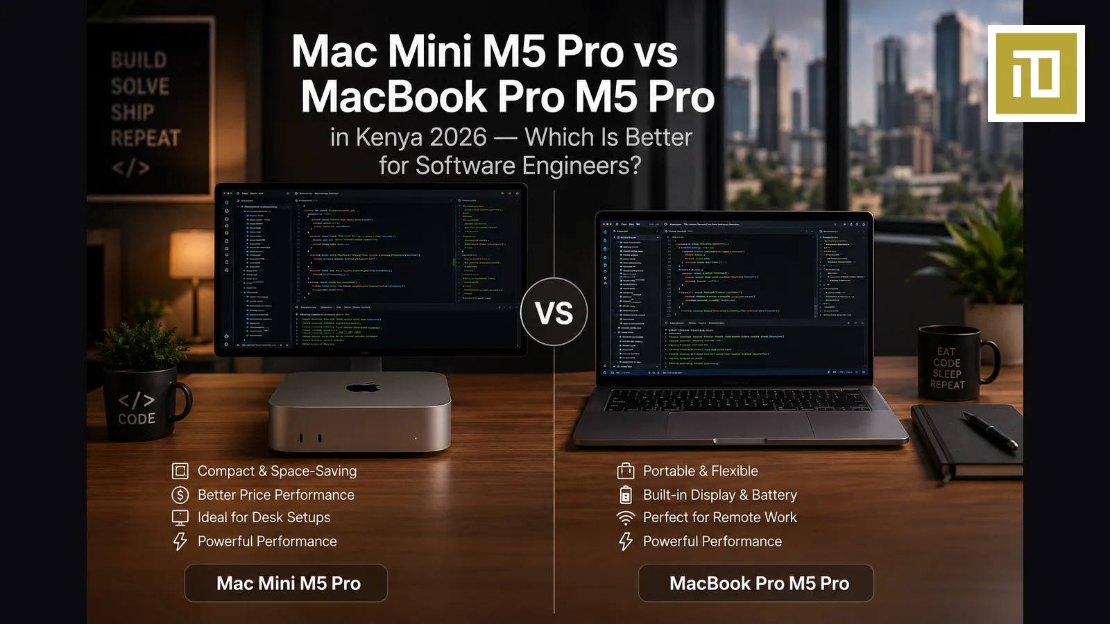 Mac Mini M4 Pro vs MacBook Pro M5 Pro in Kenya 2026 — Which Is Better for Software Engineers? | iTey Store Kenya