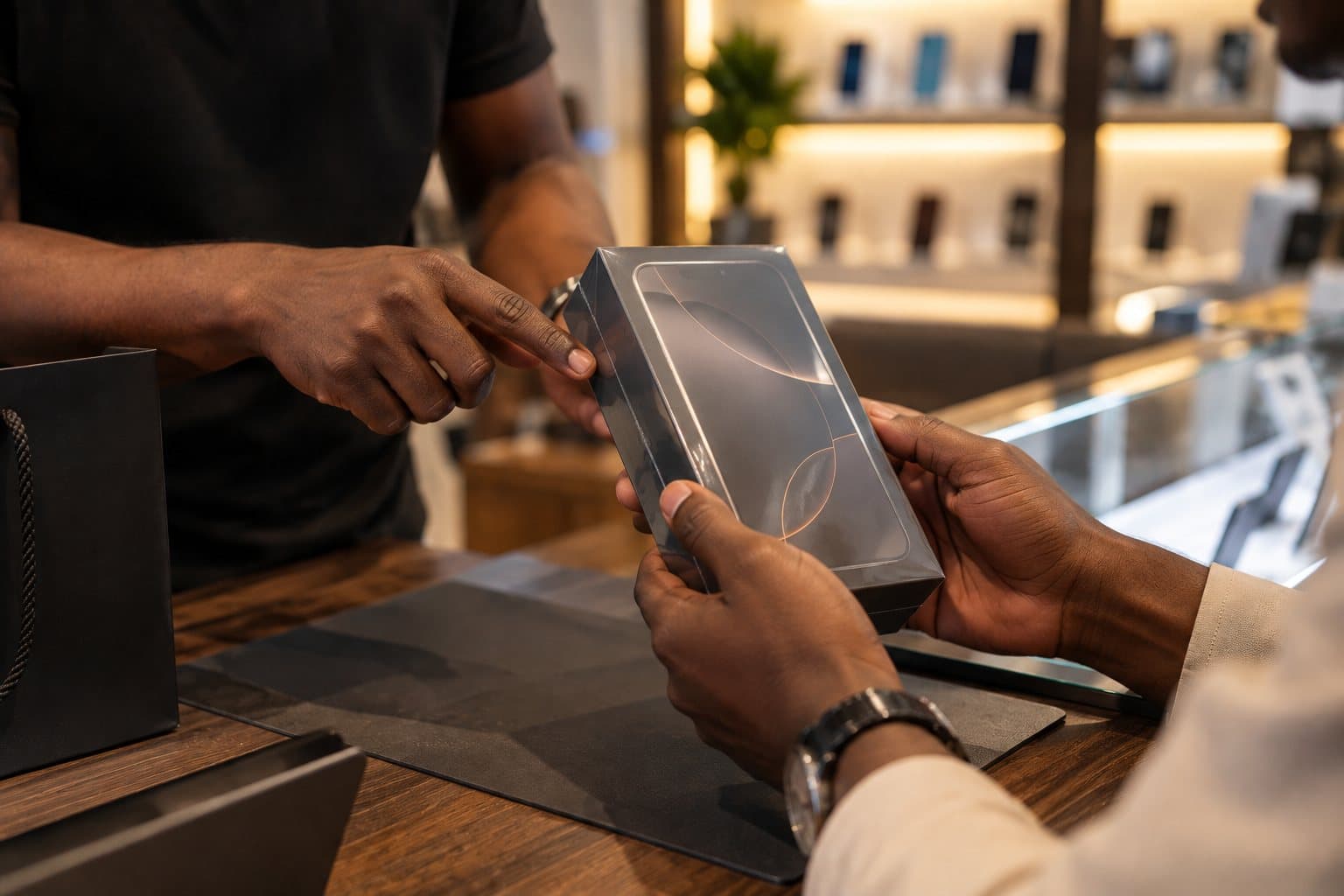 Checking a device before purchase at iTey Store