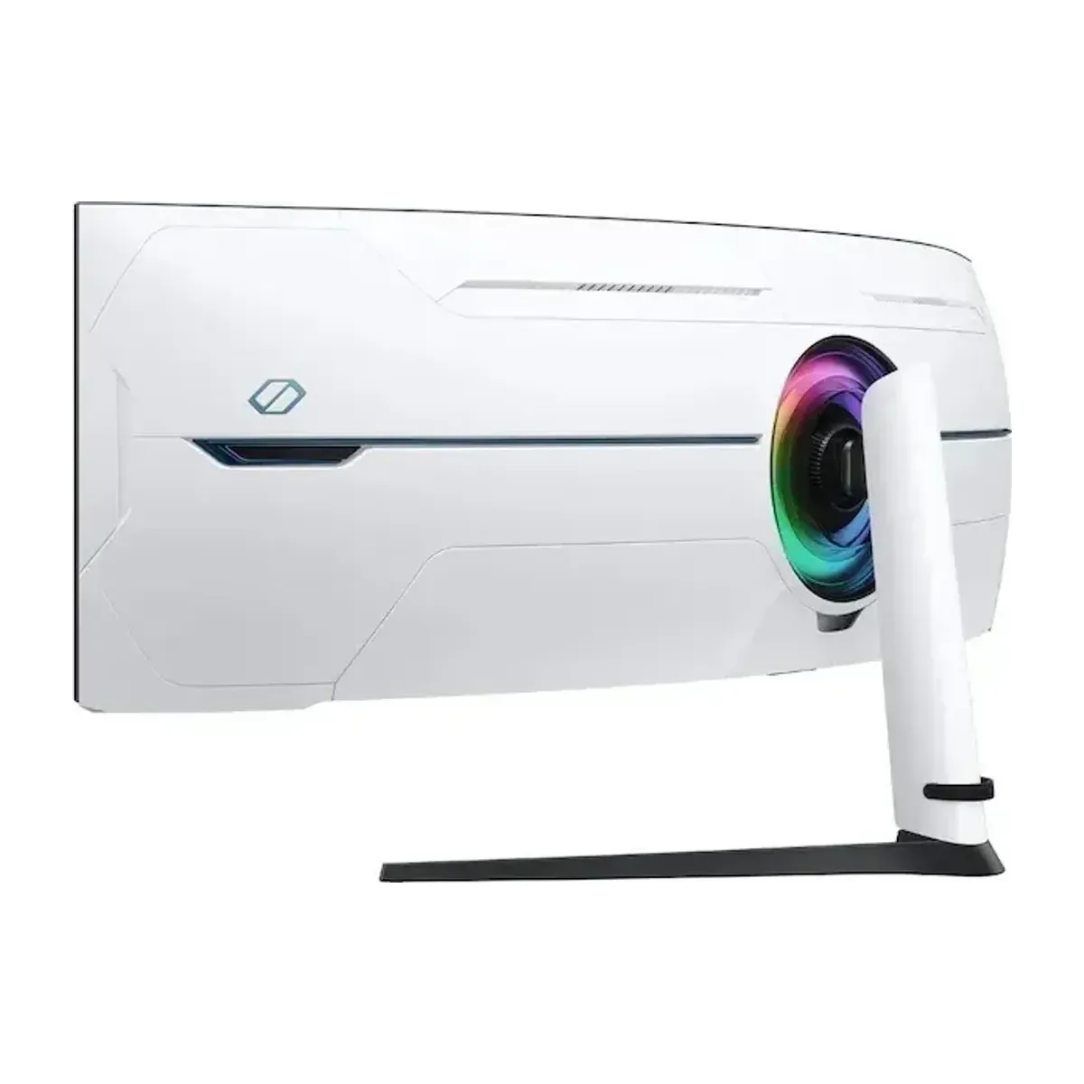 High-speed racing game displayed on the Odyssey Neo G9 57" showing the 240Hz refresh rate and 1ms response time with zero motion blur.